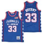 Bryant #33 All American Basketball Jerseys McDonald's Jersey Stitched White Blue MEN WOMEN YOUTH S-6XL SIZE