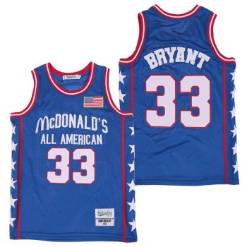 Bryant #33 All American Basketball Jerseys McDonald's Jersey Stitched White Blue MEN WOMEN YOUTH S-6XL SIZE