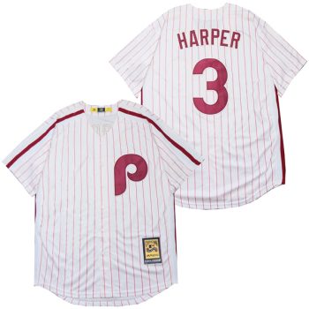 Bryce Harper Philadelphia Phillies Jersey Mitchell & Ness white men women youth size S-6XL