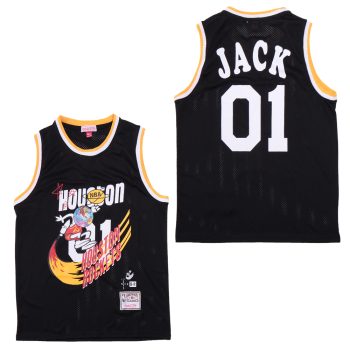Cactus Jack by Travis Scott x BR x Mitchell Ness Rockets Jersey black MEN WOMEN YOUTH S-6XL SIZE