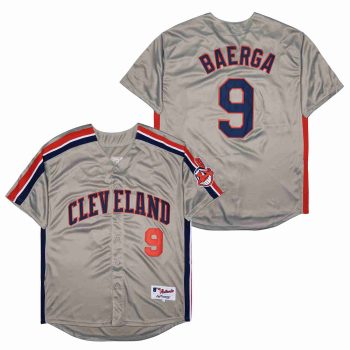 Carlos Baerga Cleveland Indians Jersey Majestic gray men women youth size S-6XL