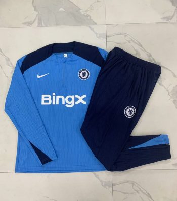 2024-25 Chelsea Lake Blue (Player version) -Chelsea Soccer training uniform  youth size S-3XL