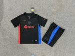 Children's wear 24-25 Barcelona away black customize name and number