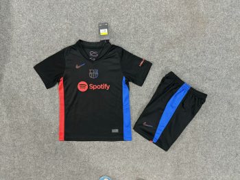 Children's wear 24-25 Barcelona away black customize name and number
