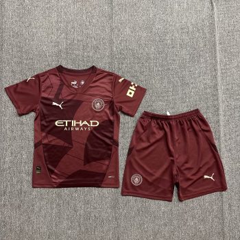 Children's wear 24-25 Manchester City away maroon customize name and number