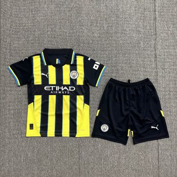 Children's wear 24-25 Manchester City away yellow customize name and number