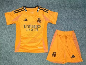 Children's wear 24-25 Real Madrid away orange customize name and number