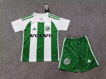Children's wear 24-25AC Maccabi green white strip customize name and number