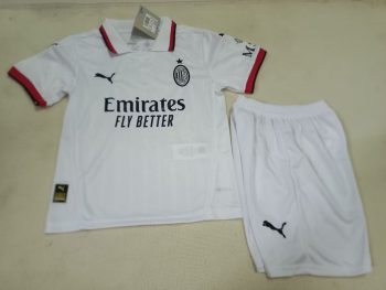 Children's wear 24-25AC Milan away white customize name and number
