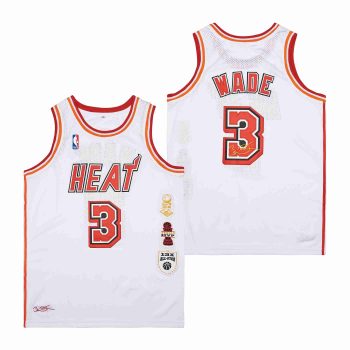 DWAYNE WADE MIAMI HEAT MITCHELL & NESS EXCLUSIVE RETIREMENT JERSEY MEN WOMEN YOUTH S-6XL SIZE