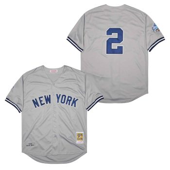 Derek Jeter New York Yankees Jersey retro baseball jersey Mitchell & Ness grey men women youth size S-6XL