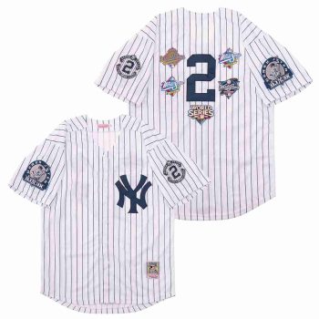 Derek Jeter New York Yankees Jersey retro baseball jersey Mitchell & Ness white All patch men women youth size S-6XL