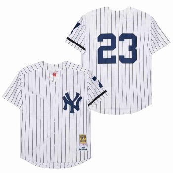 Don Mattingly New York Yankees Jersey white Mitchell & Ness retro men women youth size S-6XL