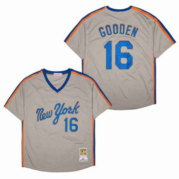 Dwight Doc Gooden New York Mets Jersey Mitchell & Ness grey men women youth size S-6XL