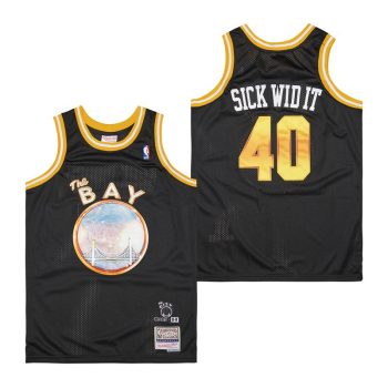 E-40 Golden State Warriors #40 NBA Remix Sick Wid It Jersey Black MEN WOMEN YOUTH S-6XL SIZE