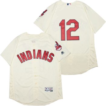 Francisco Lindor # 12 Cleveland Indians Jersey Majestic men women youth size S-6XL