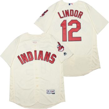 Francisco Lindor Cleveland Indians Jersey Majestic men women youth size S-6XL