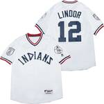 Francisco Lindor Cleveland Indians Jersey Majestic white