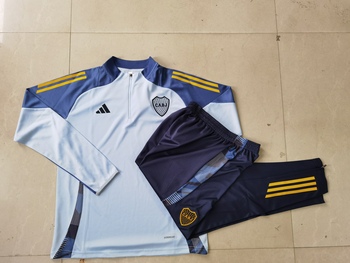 2024-25 Half zip Boca medium gray -Boca Soccer training uniform  youth size S-3XL