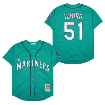Ichiro Suzuki Seattle Mariners Jersey Mitchell & Ness green men women youth size S-6XL