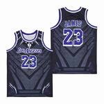 James 23 Los Angeles Lakers Black Panther Pattern Swingman Jersey – Black