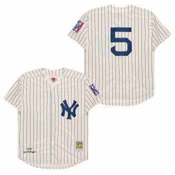 Joe DiMaggio New York Yankees Jersey Mitchell & Ness cream men women youth size S-6XL