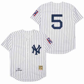 Joe DiMaggio New York Yankees Jersey Mitchell & Ness white retro men women youth size S-6XL