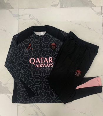 2024-25 Jordan Paris Black inkjet -Paris Soccer training uniform youth size S-3XL