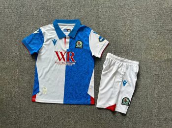 Kids wear 24-25 Blackburn home customize name and number