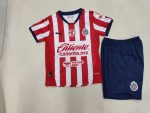 Kids wear 24-25 Chivas home customize name and number