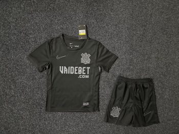 Kids wear 24-25 Corinthian black customize name and number