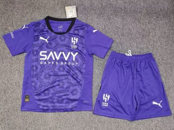 Kids wear 24-25 Crescent away customize name and number