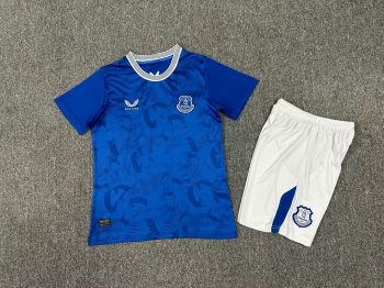 Kids wear 24-25 Everton home customize name and number