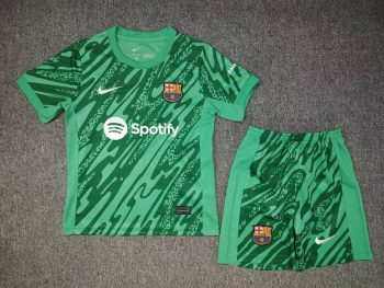 Kids wear 24-25 Libasa green goalkeeper customize name and number