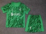 Kids wear 24-25 Liverpool Green goalkeeper customize name and number