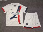 Kids wear 24-25 Paris away white customize name and number