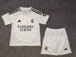 Kids wear 24-25 Real Madrid home customize name and number