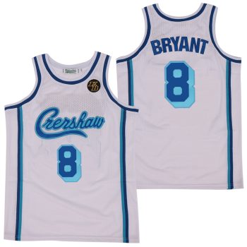 Kobe Bryant Crenshaw #8 Basketball Jersey white MEN WOMEN YOUTH S-6XL SIZE