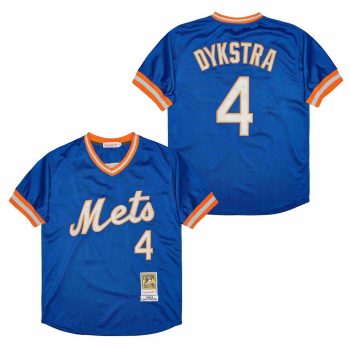 Len Lenny Dykstra New York Mets Jersey Mitchell & Ness blue men women youth size S-6XL