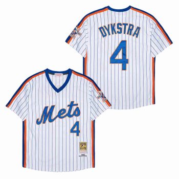 Len Lenny Dykstra New York Mets Jersey Mitchell & Ness white men women youth size S-6XL