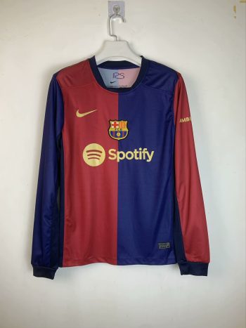 Customize name and number Long sleeve 24-25 Barcelona home