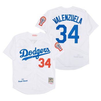 Los Angeles Dodgers Fernando Valenzuela Mitchell & Ness white men women youth size S-6XL