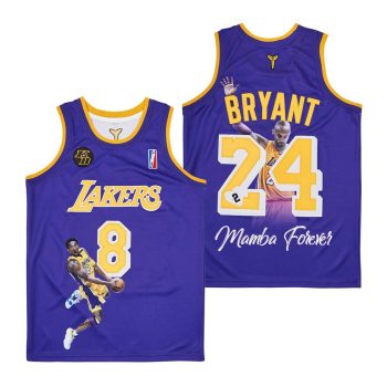 Los Angeles laker #824 Kobe Bryant Cool Base Jersey purple Mexico MEN WOMEN YOUTH S-6XL SIZE