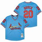 Lou Brock St. Louis Cardinals Jersey Mitchell & Ness blue men women youth size S-6XL