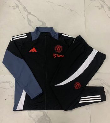 2024-25 Manchester Black -Manchester United Soccer training uniform youth size S-3XL
