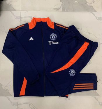 2024-25 Manchester United Blue -Manchester United Soccer training uniform youth size S-3XL