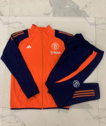 2024-25 Manchester United Orange -Manchester United Soccer training uniform youth size S-3XL