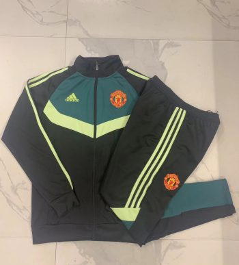 2024-25 Manchester United black cut green -Manchester United Soccer training uniform youth size S-3XL
