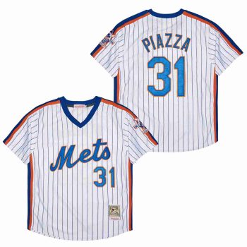 Mike Piazza New York Mets Jersey Mitchell & Ness white version men women youth size S-6XL