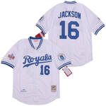 Mitchell & Ness #16 Bo Jackson Kansas City Royals white men women youth size S-6XL